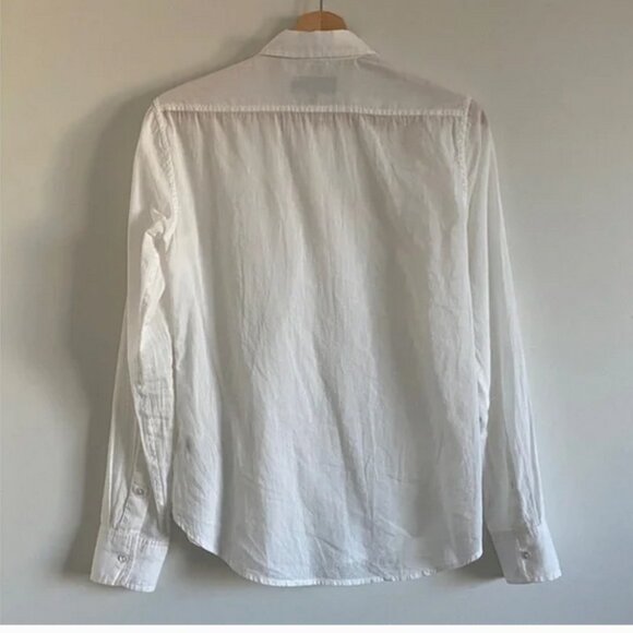 Nili Lotan White Cotton Button-Up Shirt – Size Small - Picture 2 of 12